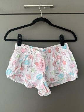 Macaron Print Sleep Shorts Size XS Pink Sleep Shorts Pajama Coquette Girly Short